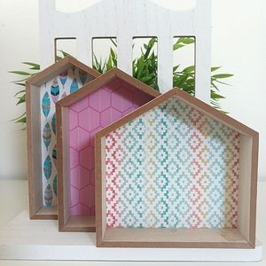 3 Wooden Farmhouse Block Houses